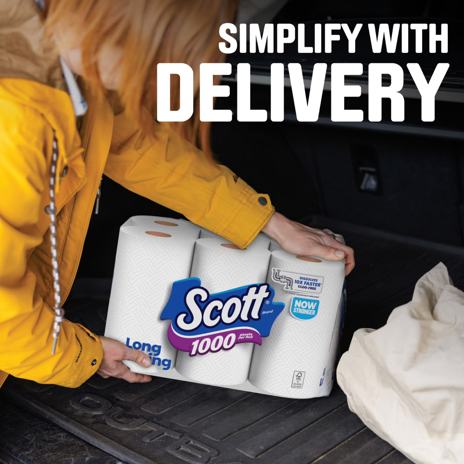 Scott 1000 Toilet Paper 36 Rolls 1-Ply Bath Tissue Long Lasting Bulk Value Pack