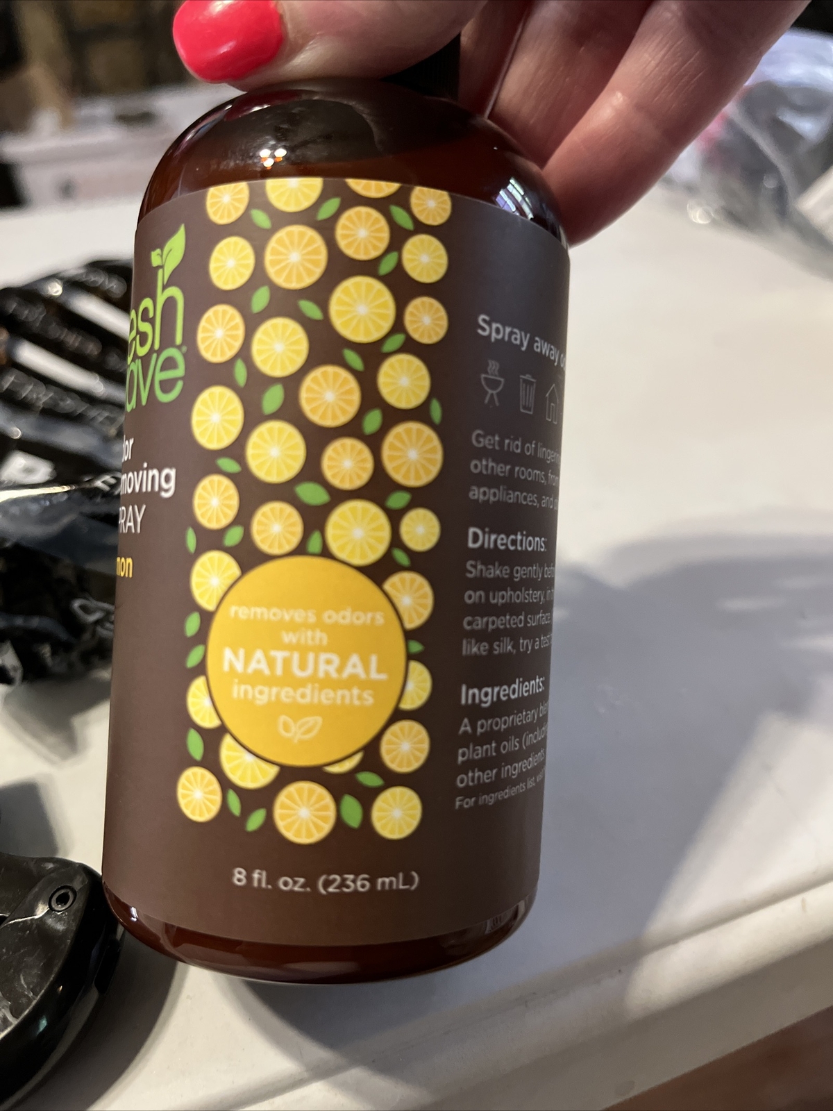 Lemon Odor Eliminator Spray & Air Freshener 8 oz Odor Absorbers for Home