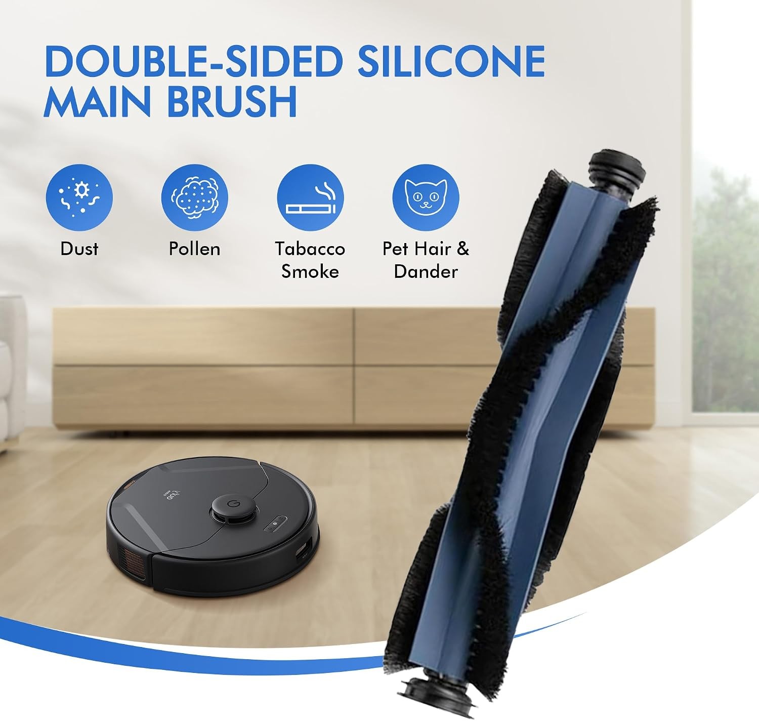 4 Pack X10 Main Brush Accessories Fit for eufy X10 Pro Omni Robot Vacuum 1