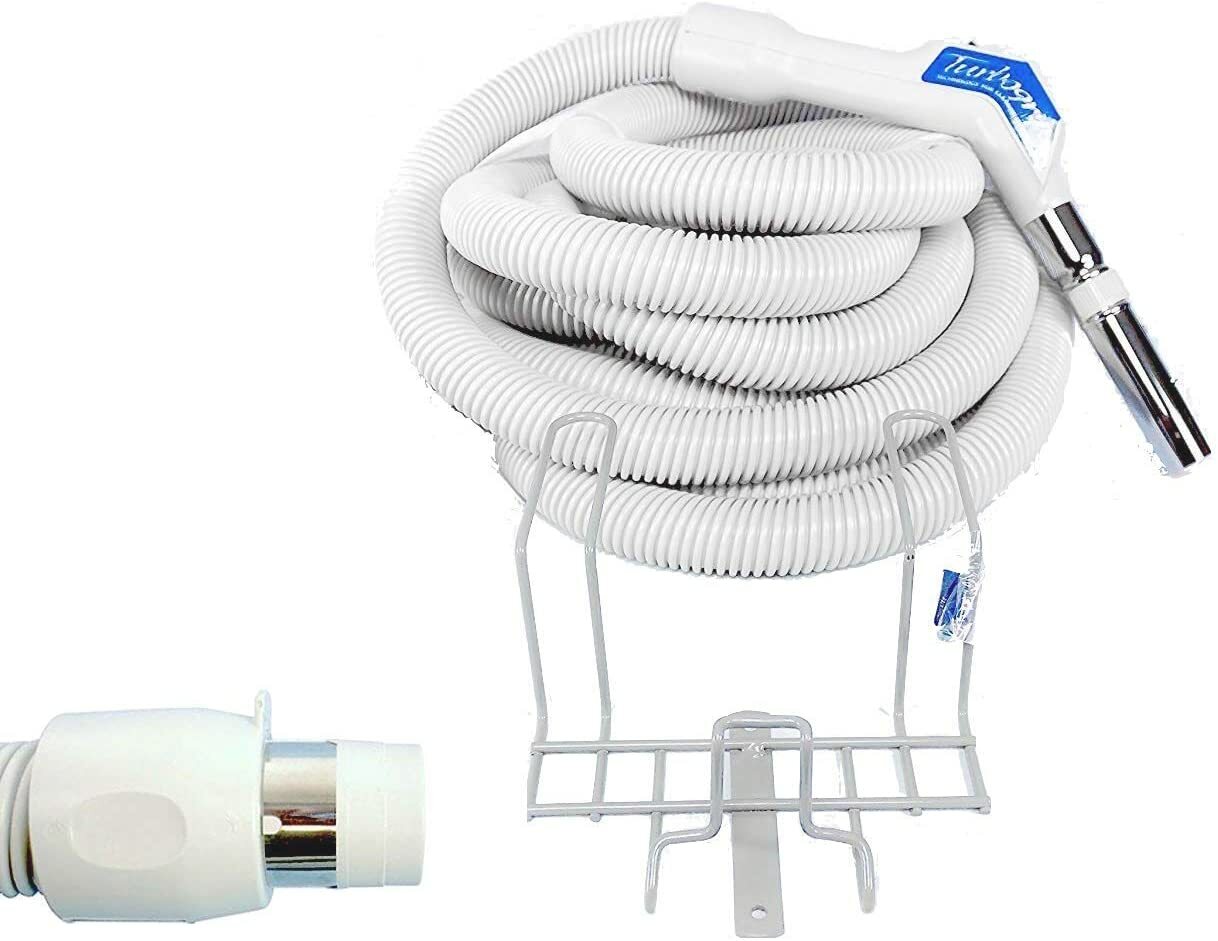 Genuine Vacuflo 30′ Turbogrip Low Volt Central Vacuum UNIVERSAL STYLE w/ rack