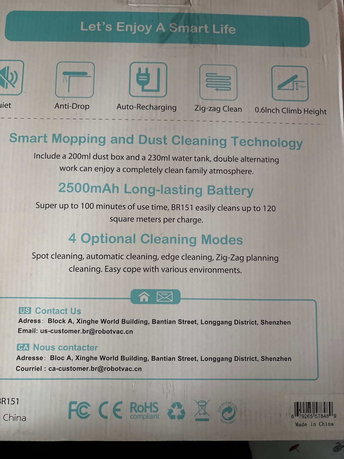 Onson BR151 BR151 Robotic Vacuum Cleaner