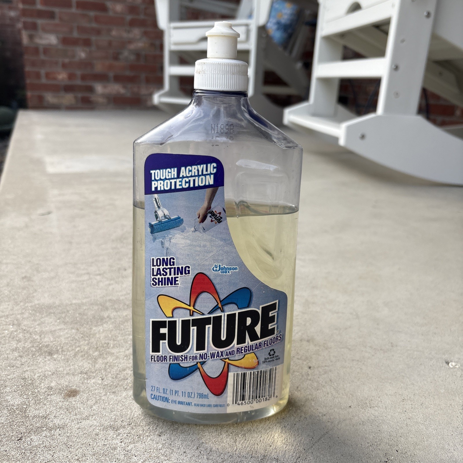 SC Johnson 1997 Future Acrylic Floor Finish Polish Wax 27 fl oz 85%-90% Full
