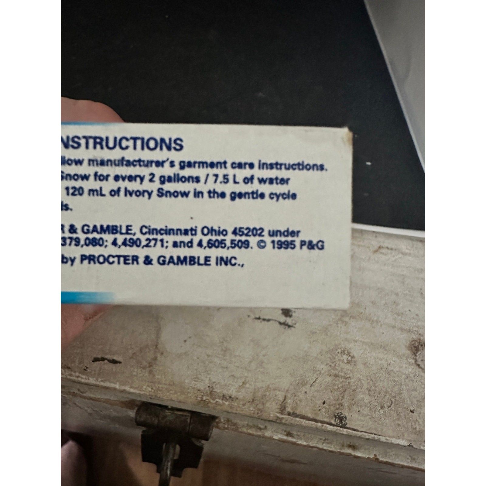 581 NOS 1995 Ivory Snow Laundry Detergent; 3.3 oz; Discontinued; PROP