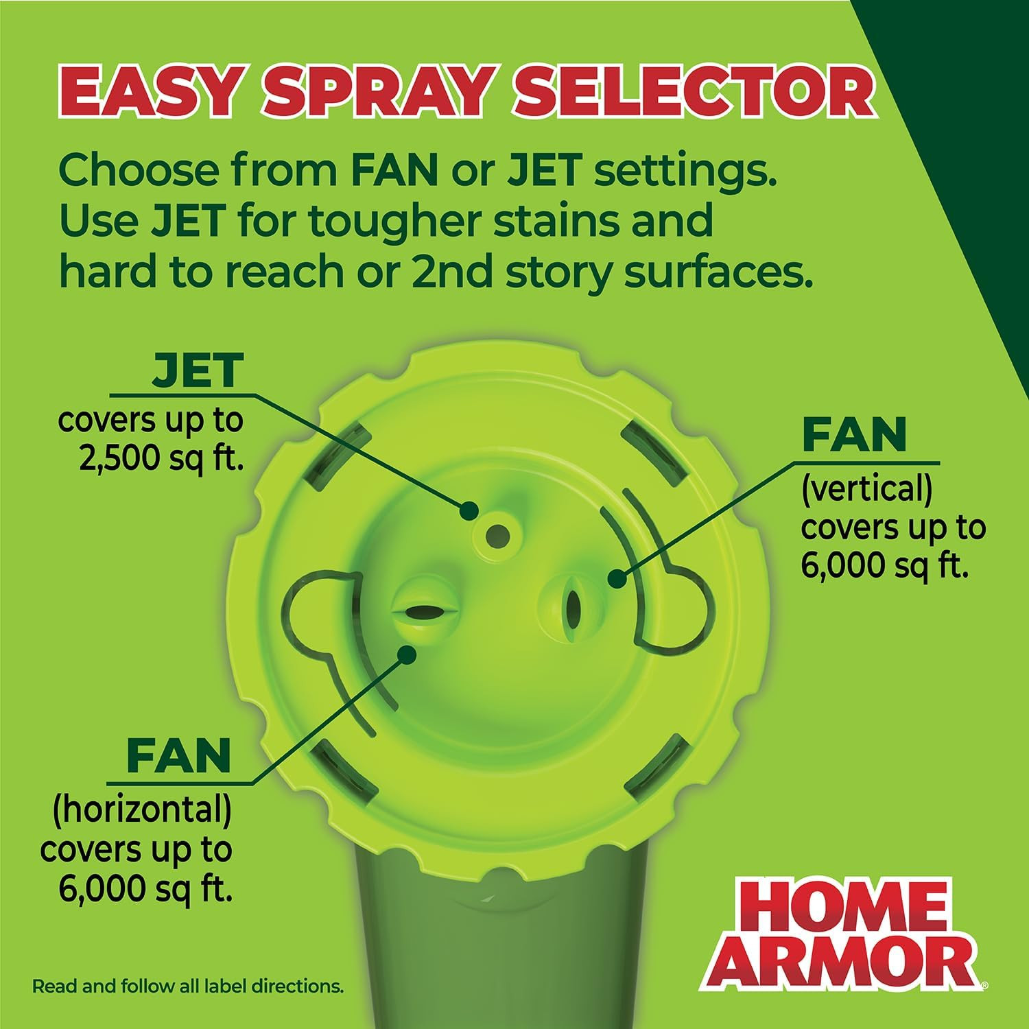 Home Armor Power Clean Wand, Outdoor Cleaning System, Blasts Away Stains from Mo