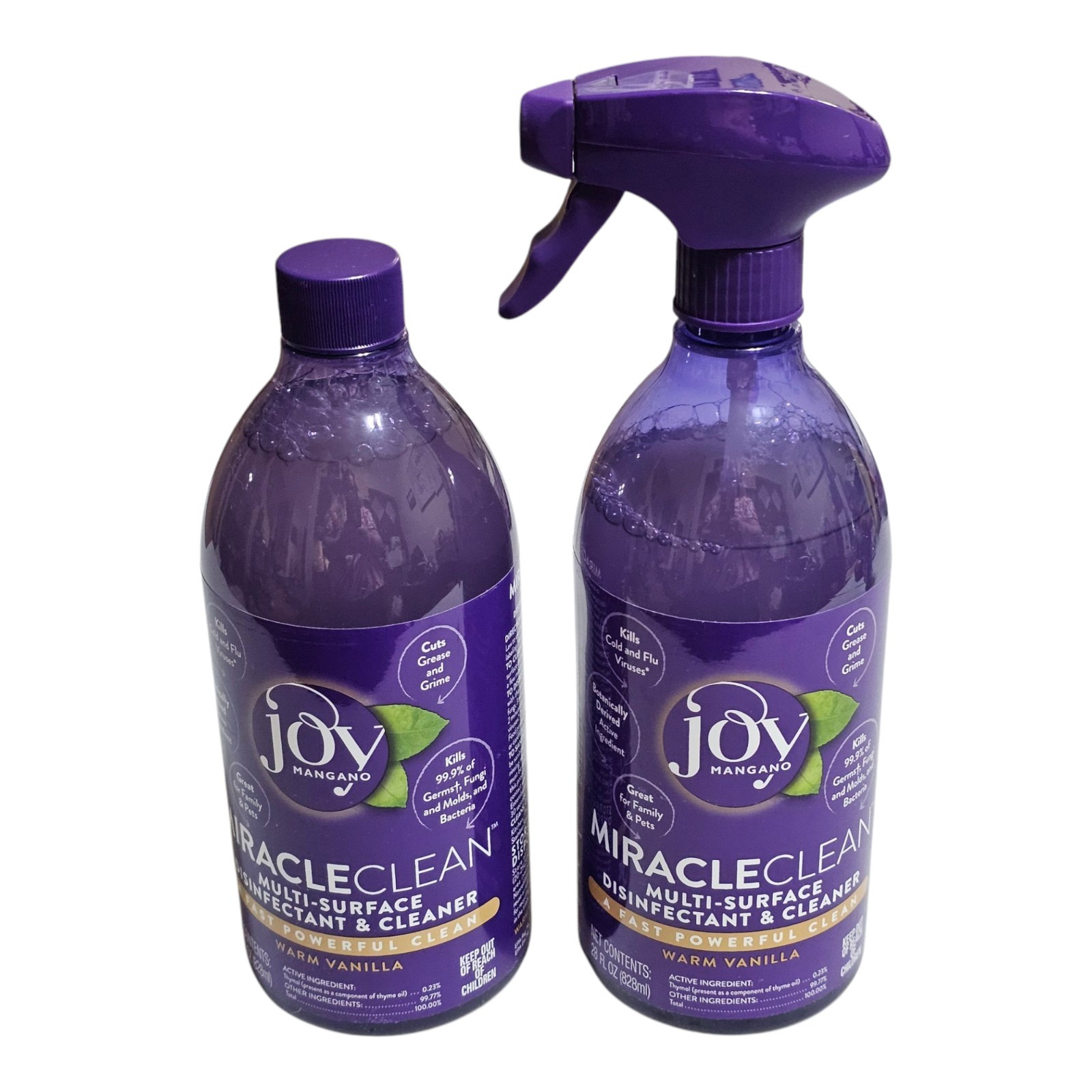 Joy Mangano Miracle Clean Multi Surface Cleaner Warm Vanilla Set Kit – READ