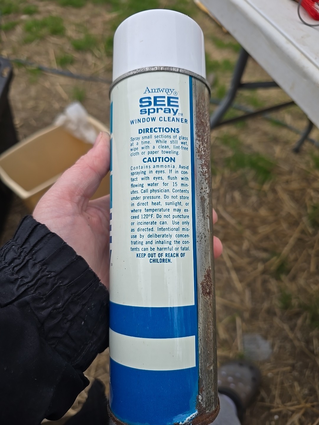 Amway SEE Spray Window Cleaner 18 oz Spray Can NOS 1974 Contains Ammonia USA