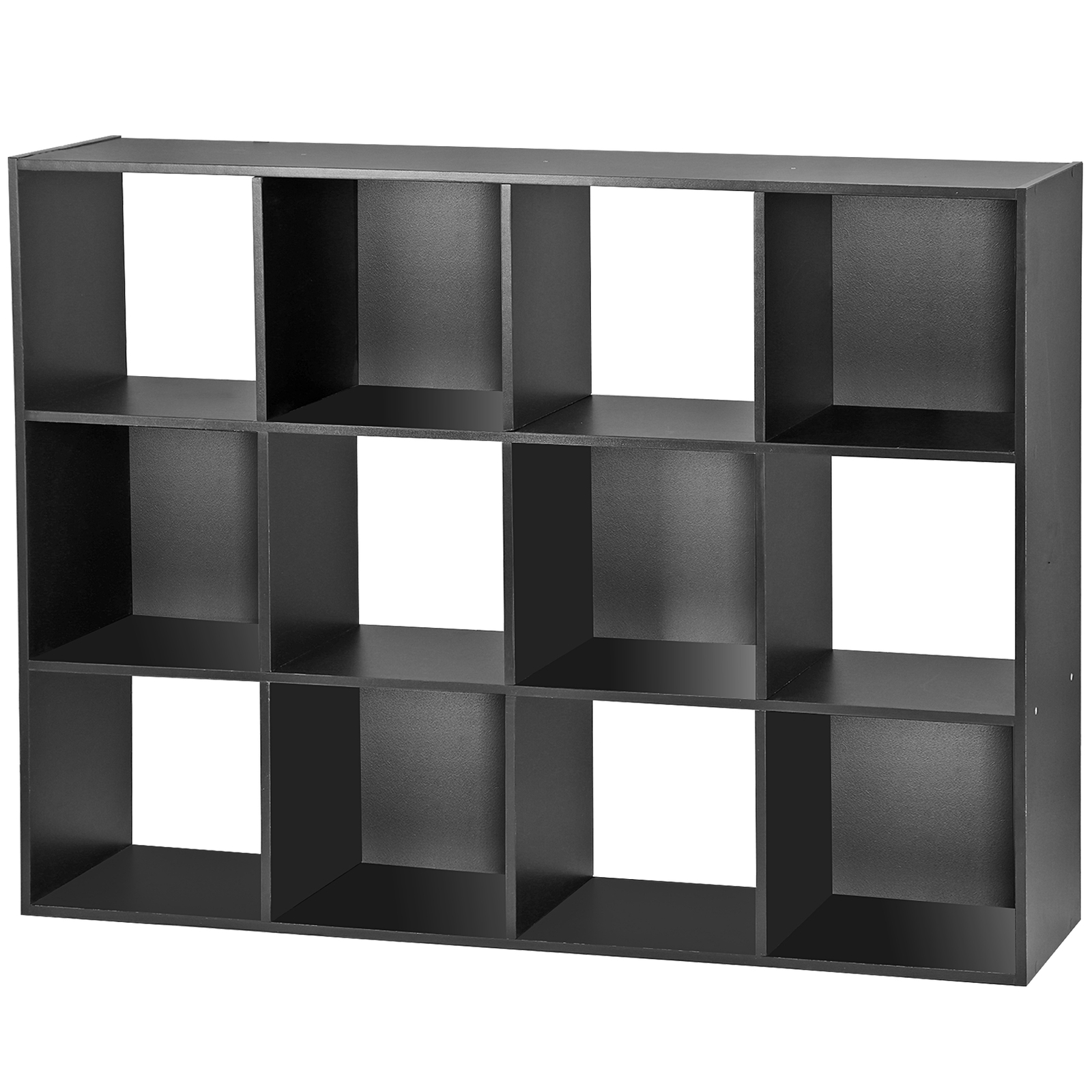 12 Cube Storage Organizer 3 Tier Black Bookshelf Free Combination Cube Shelves