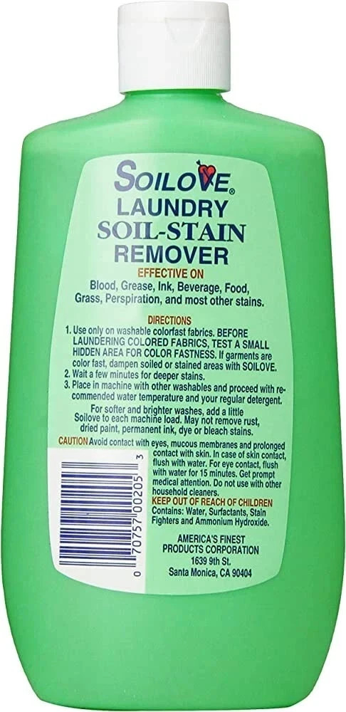Laundry Soil & Stain Remover Liquid-Pack Of 2 (16 fl oz-473 mL Each)