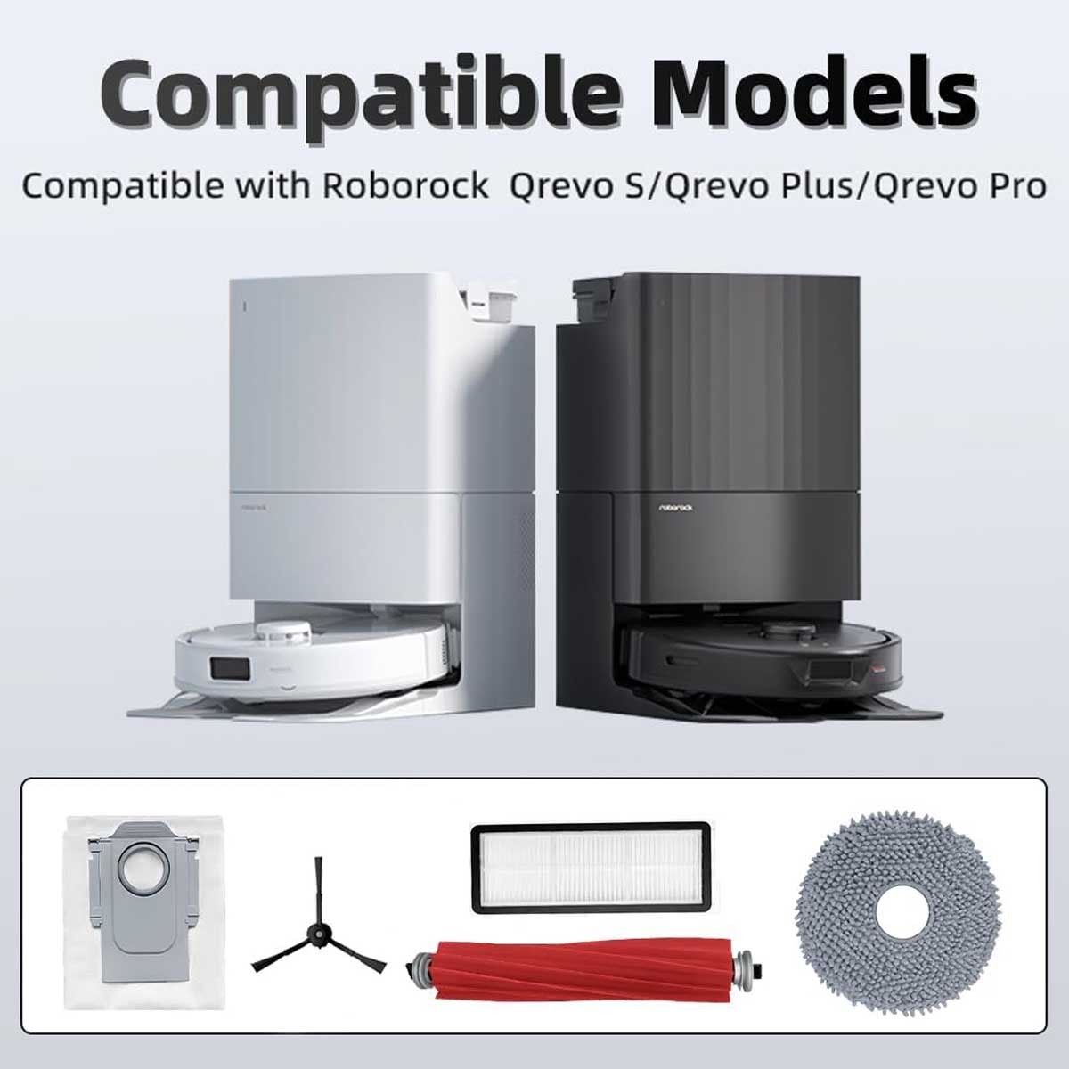 Accessories Kit Replacement Compatible with Roborock Qrevo Pro Robot Vacuum