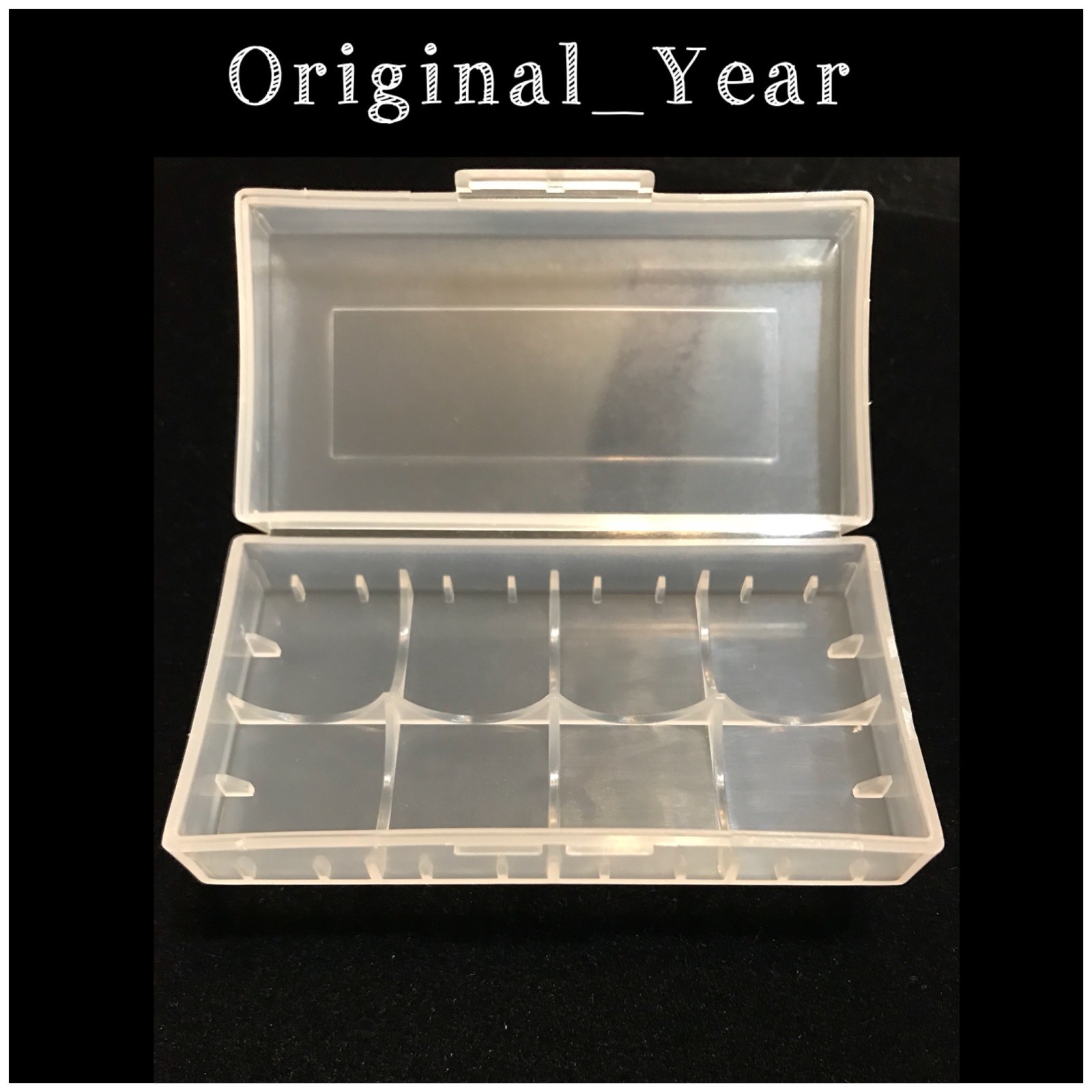 10 Clear White Plastic Storage Box Case for 2 18650 Batteries / 4x 16340 CR123A