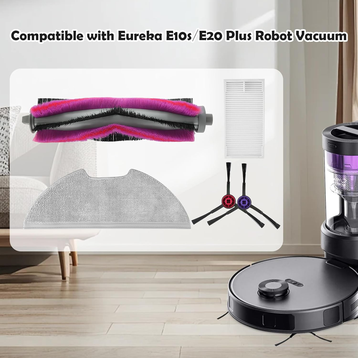 18 Pack E10S Accessories Kit Replacement Compatible with Eureka E10S / E20 plus