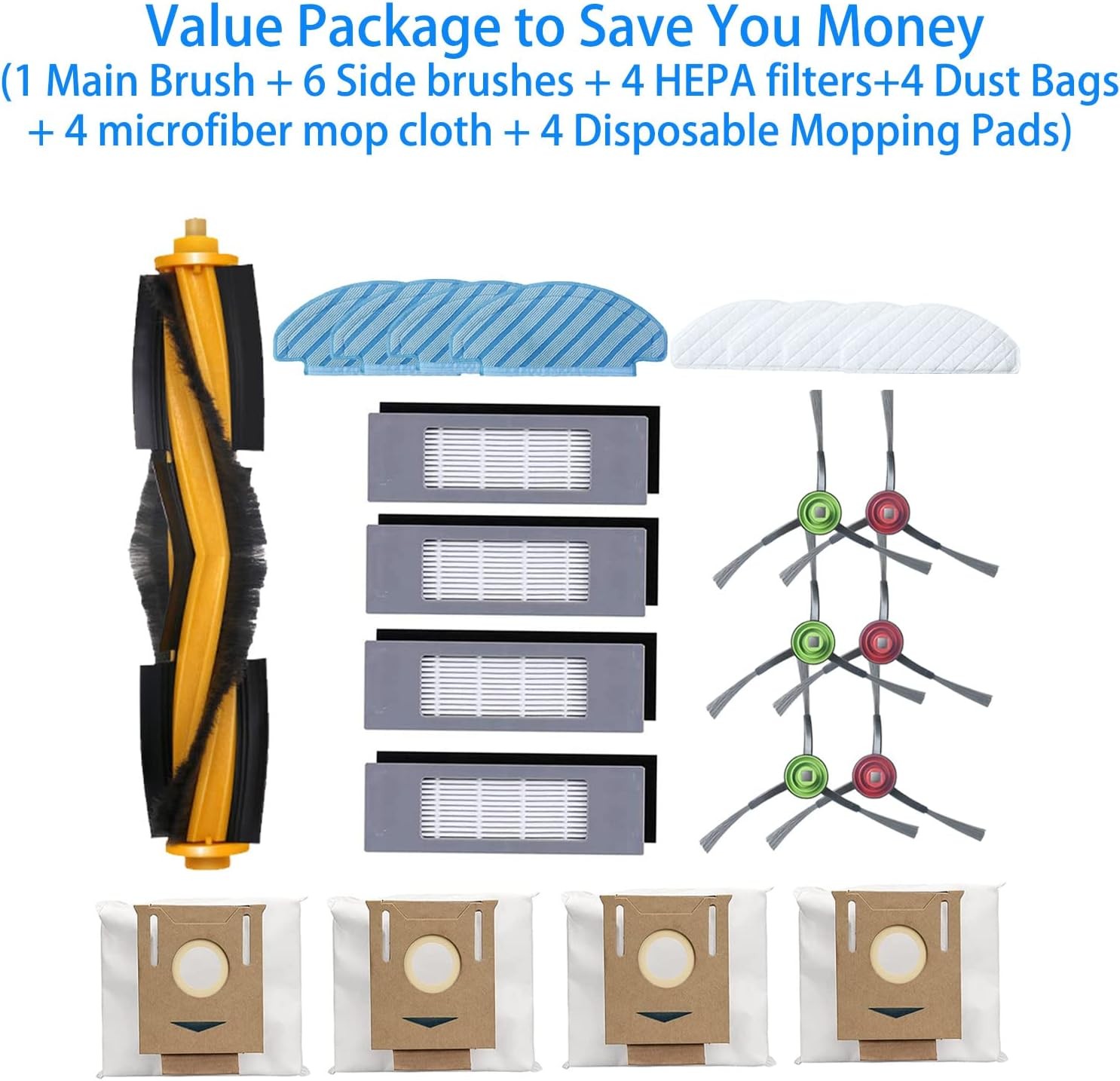Accessories Kit Compatible with Yeedi Vac 2 Pro Vac Vac Max Vac Station Robot