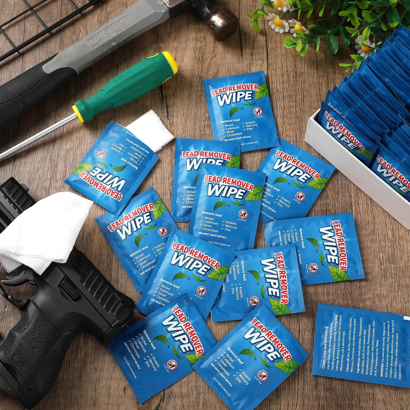 100 Pack Lead Remover Wipes for Shooting Hand & Surface Cleaning Wipes Effect…