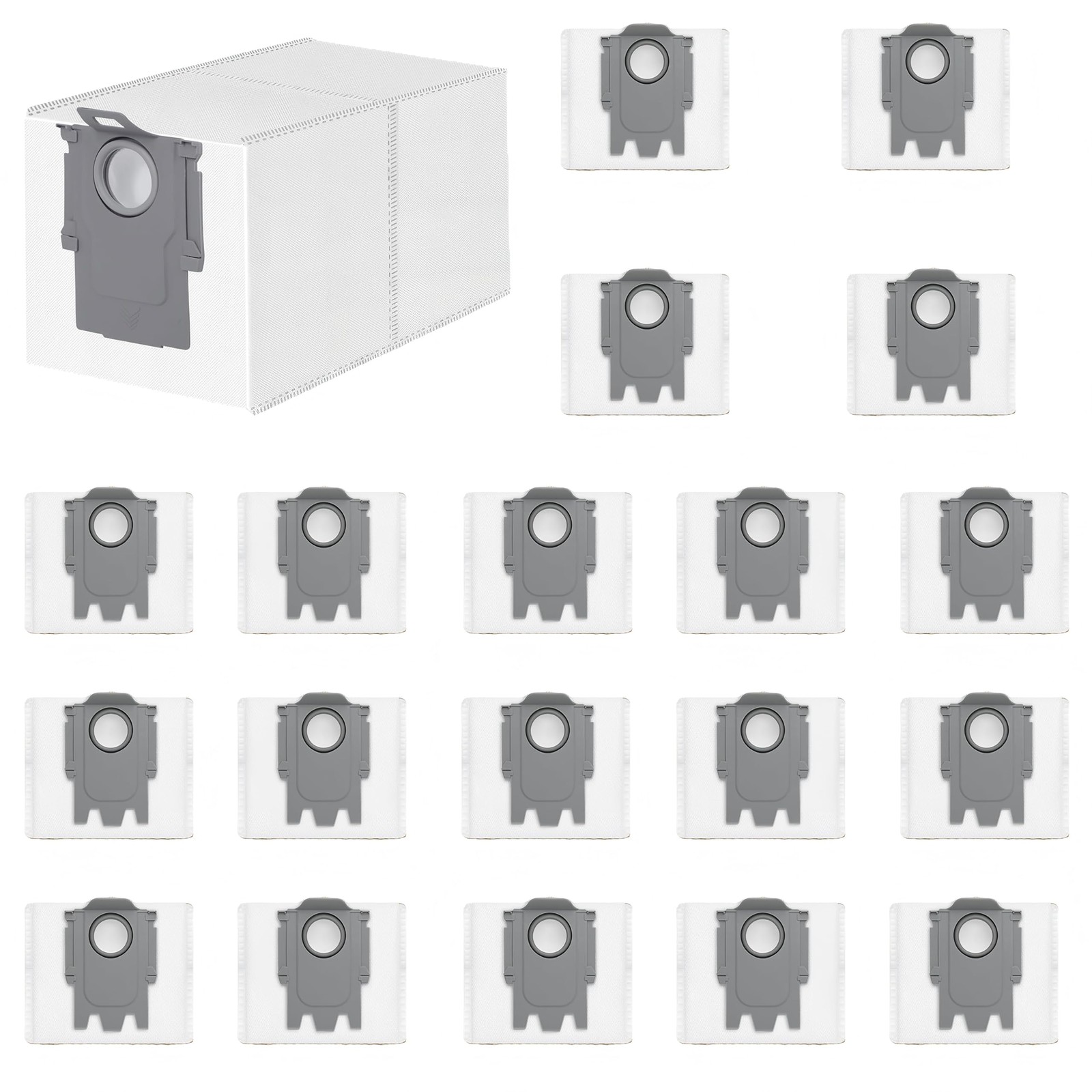 20 Pack Qrevo Dust Bags for Roborock QV 35A/Qrevo S5V/Saros 10R/Qrevo Edge S5…