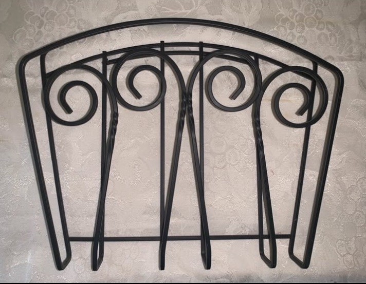 Spectrum Diversified Black Metal Scroll Wall-Mount Magazine Rack