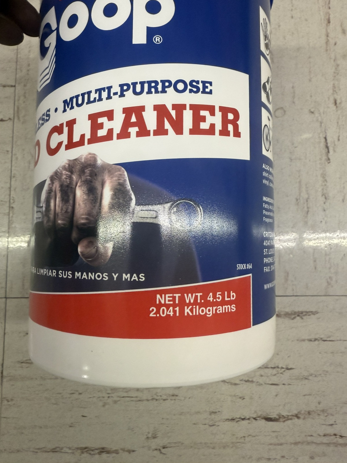 Goop Multi-Purpose Hand Cleaner – 4.5 lb