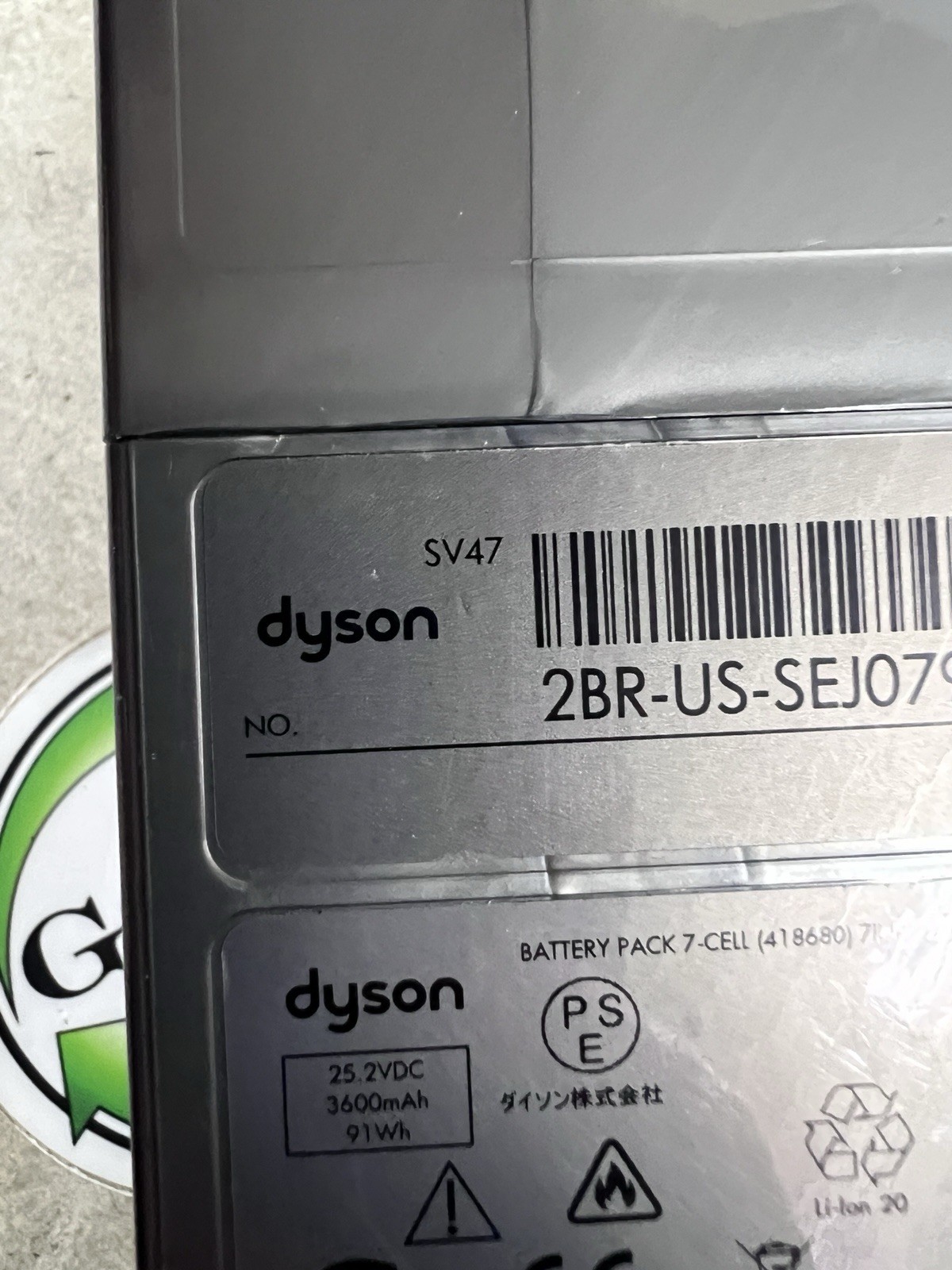 DYSON V15 OUTSIZE – SV47 / SV22 GENUINE OEM 3600mAh CLICK IN LI-ION BATTERY