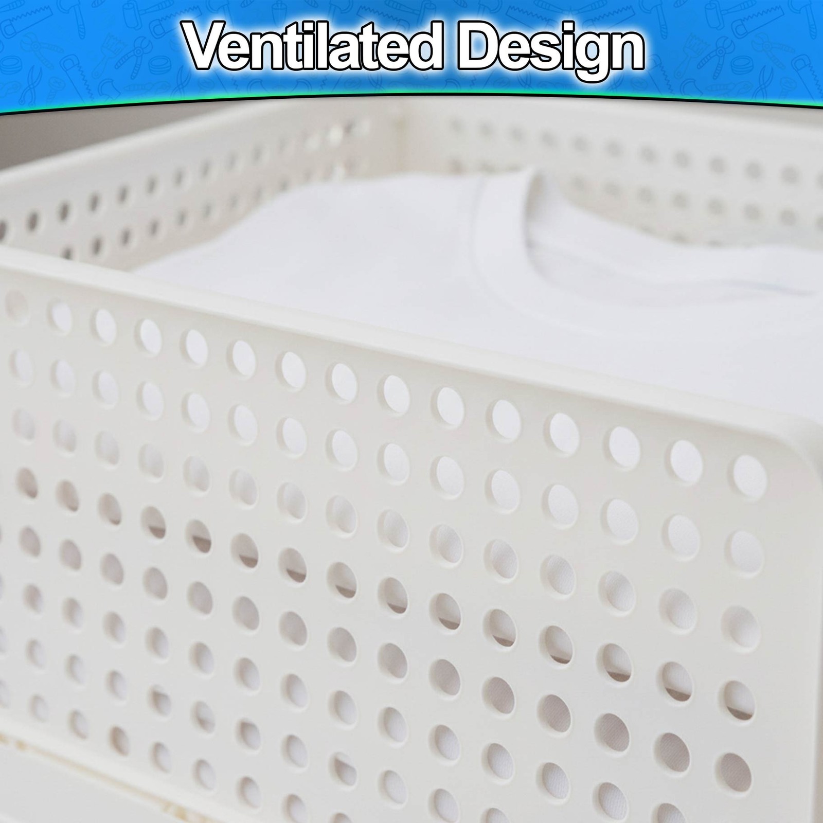Stackable Closet Storage Shelf – Slidable & Ventilated Carts for Easy