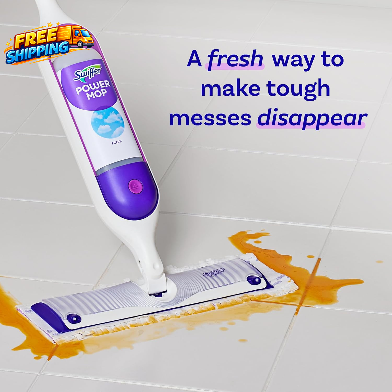 Powermop Liquid Floor Cleaner Refills Solution for Power Mop Fresh Scent 2 Count