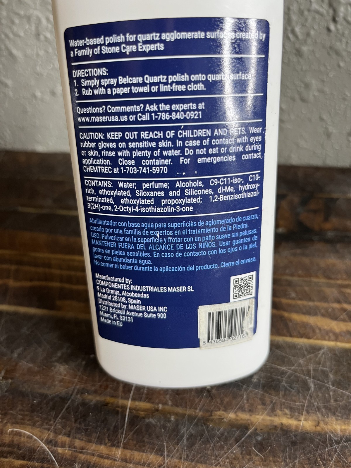 5Pcs BelCare Quartz Daily Polish Kitchen Bathroom Countertop Surface Spray 200ml