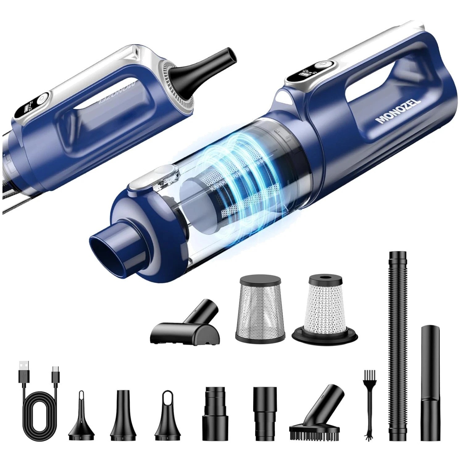 Handheld Vacuum with 7800mAh Battery & LED Light