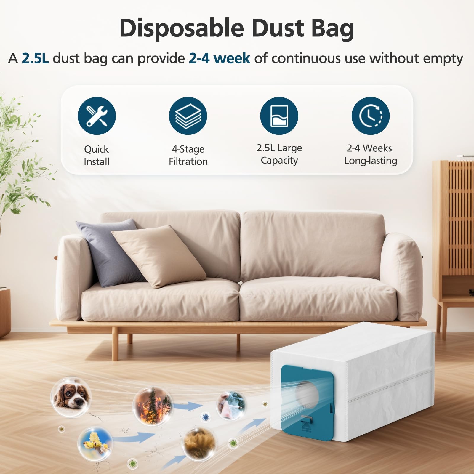 12 Pack VCA-ADB953 Dust Bags with SAMSUNG BESPOKE Jet Cordless Stick Vacuum C…