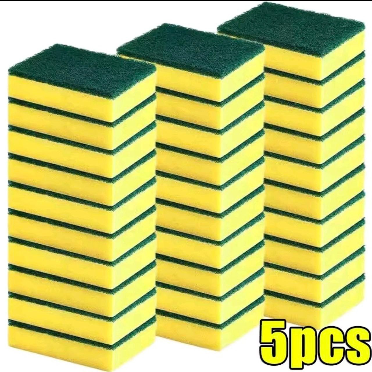 50/2Pcs Kitchen Dishwashing Soft Sponge Absorbent Clean Rub Pot Rust Scouring