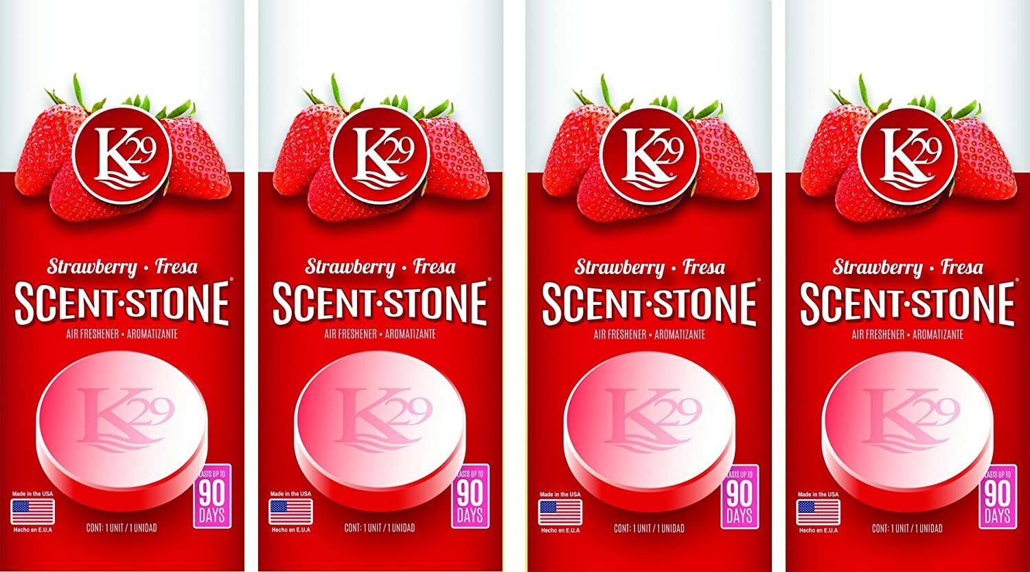 K29 Strawberry Stone Air freshener, Long-lasting Fragrance, 4 Packs
