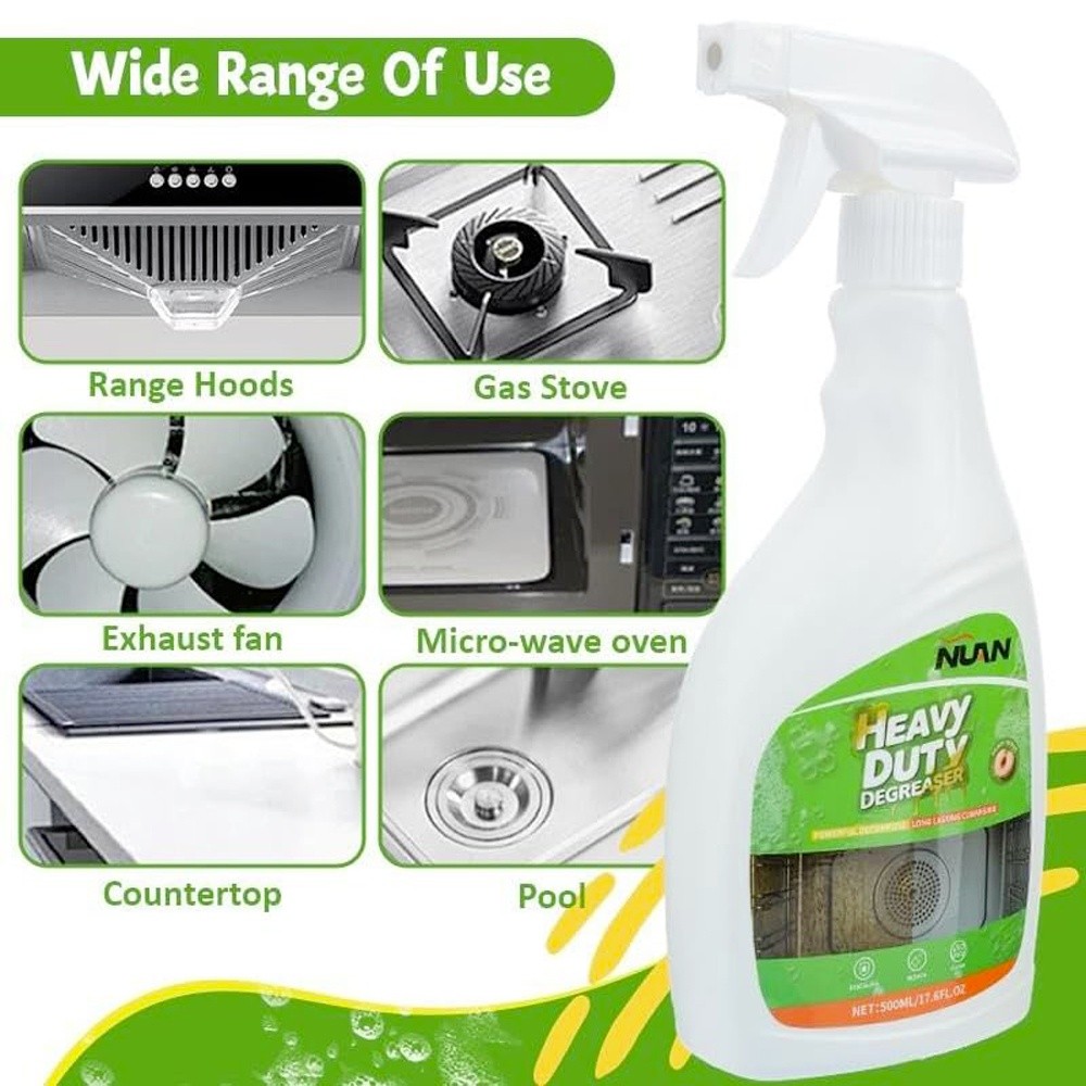 1/2Pack NUAN Cleaner Degreaser Spray, 16.91 oz, Heavy Duty Cleaner for Grease