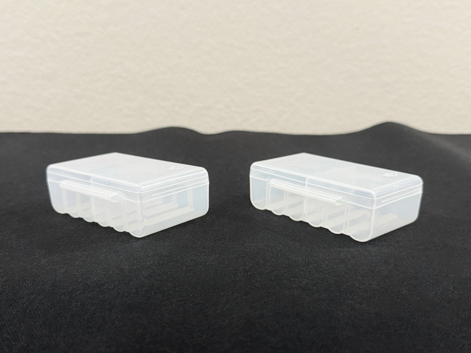 Double AA Battery Storage Box Case Holder in Clearview Color 12 Slot, 2QTY Set