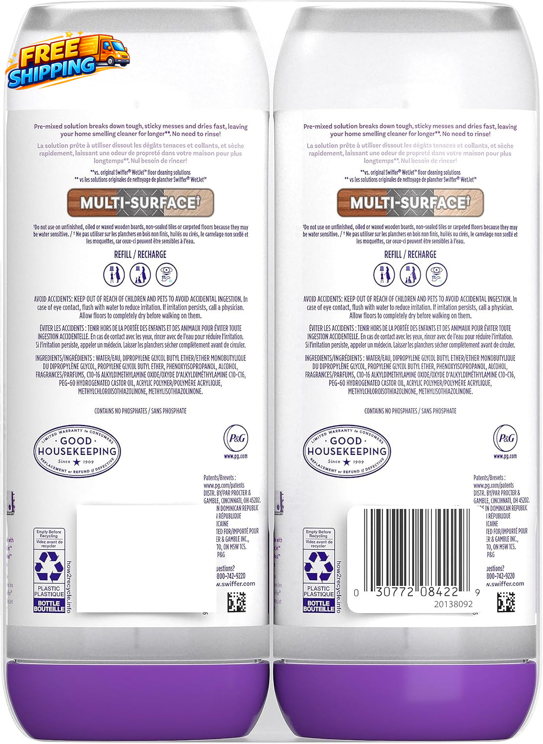 Powermop Liquid Floor Cleaner Refills Solution for Power Mop Fresh Scent 2 Count