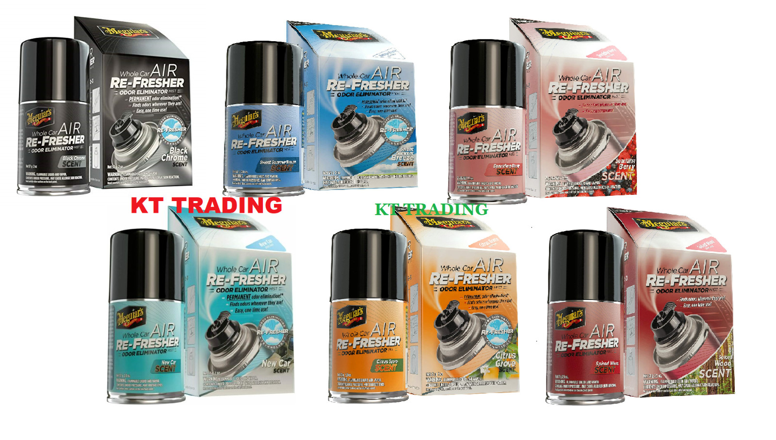 Meguiar’s Whole Car Auto Truck AIR RE-FRESHER PERMANENT Odor Eliminator SPRAY