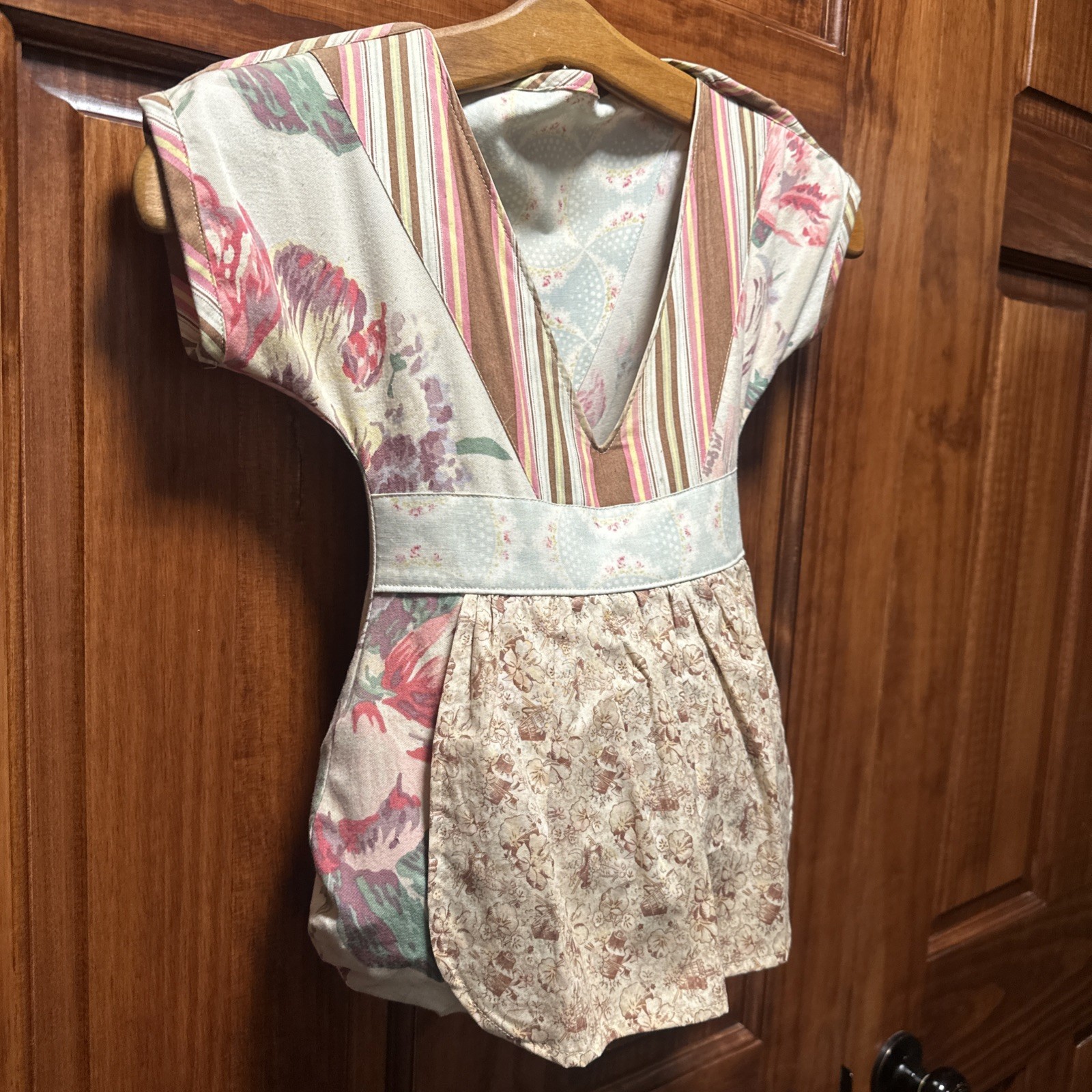 Vintage Clothespin Bag Cotton Dress Wood Hanger 2 Lbs Pins for Hanging Laundry