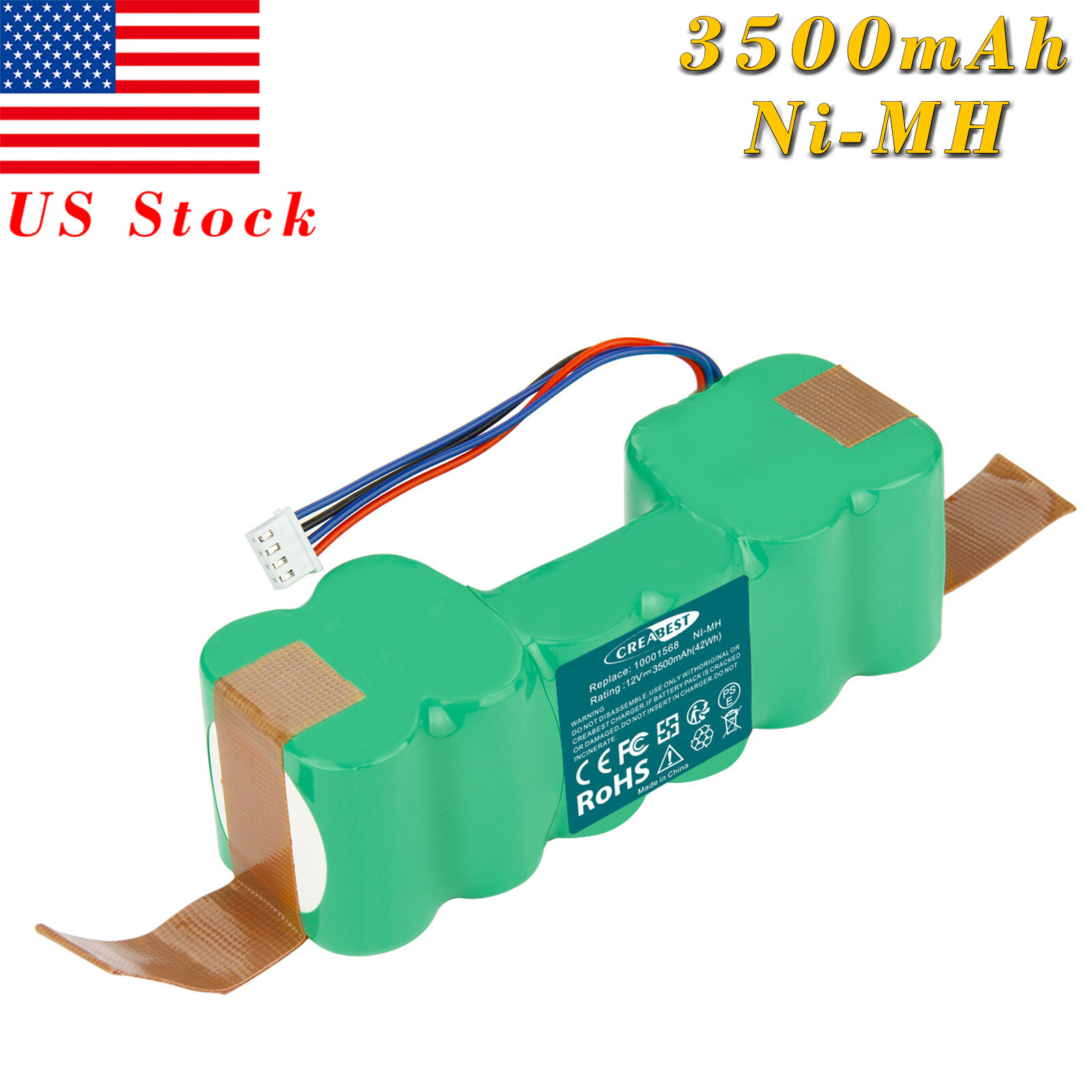 12V 3500mAh Ni-MH Battery For Ecovacs Deebot DD3G DD4G DE35 ZJ1517-HFR DG710 M88