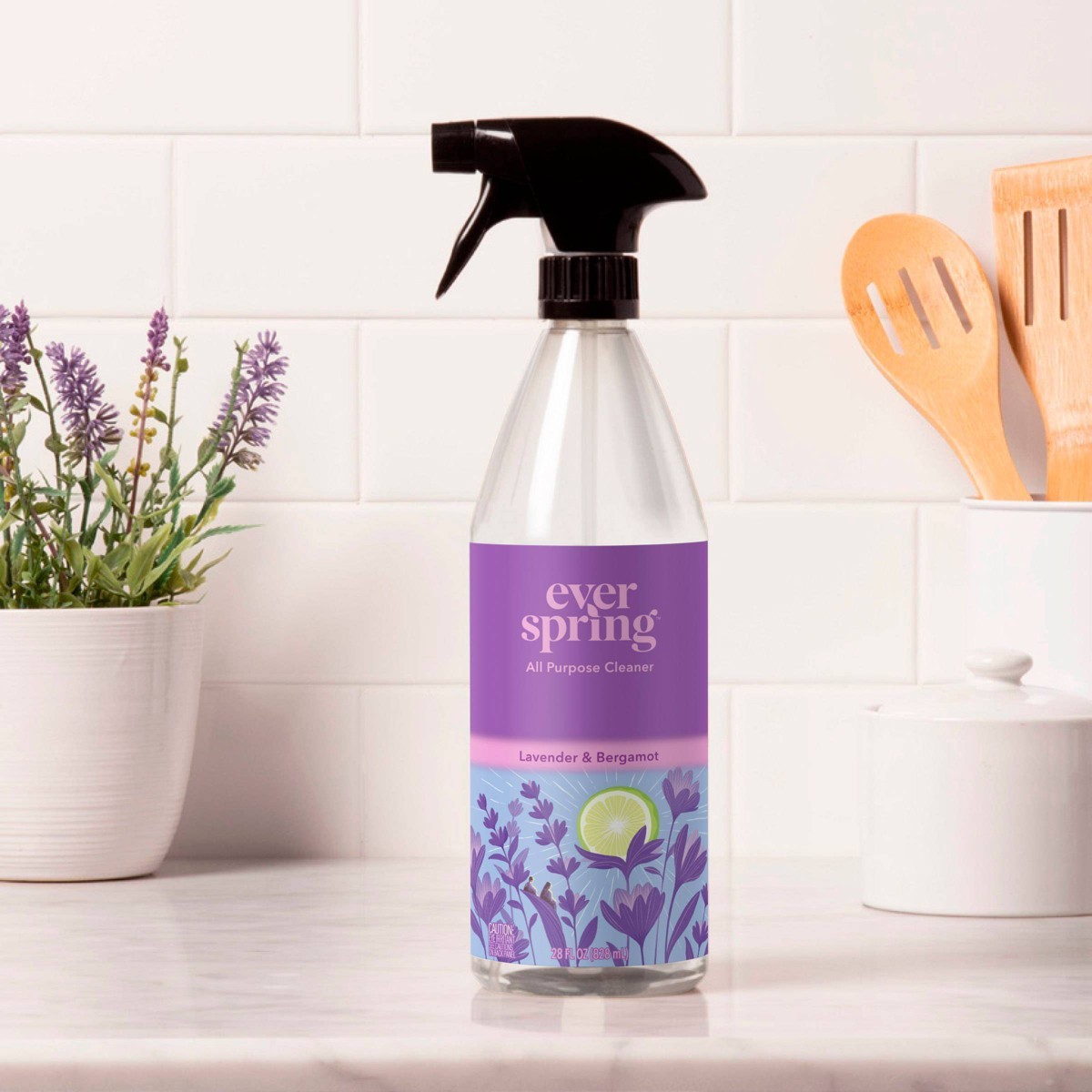 Lavender & Bergamot All Purpose Cleaner – 28 fl oz: Spray Bottle, Liquid Formula