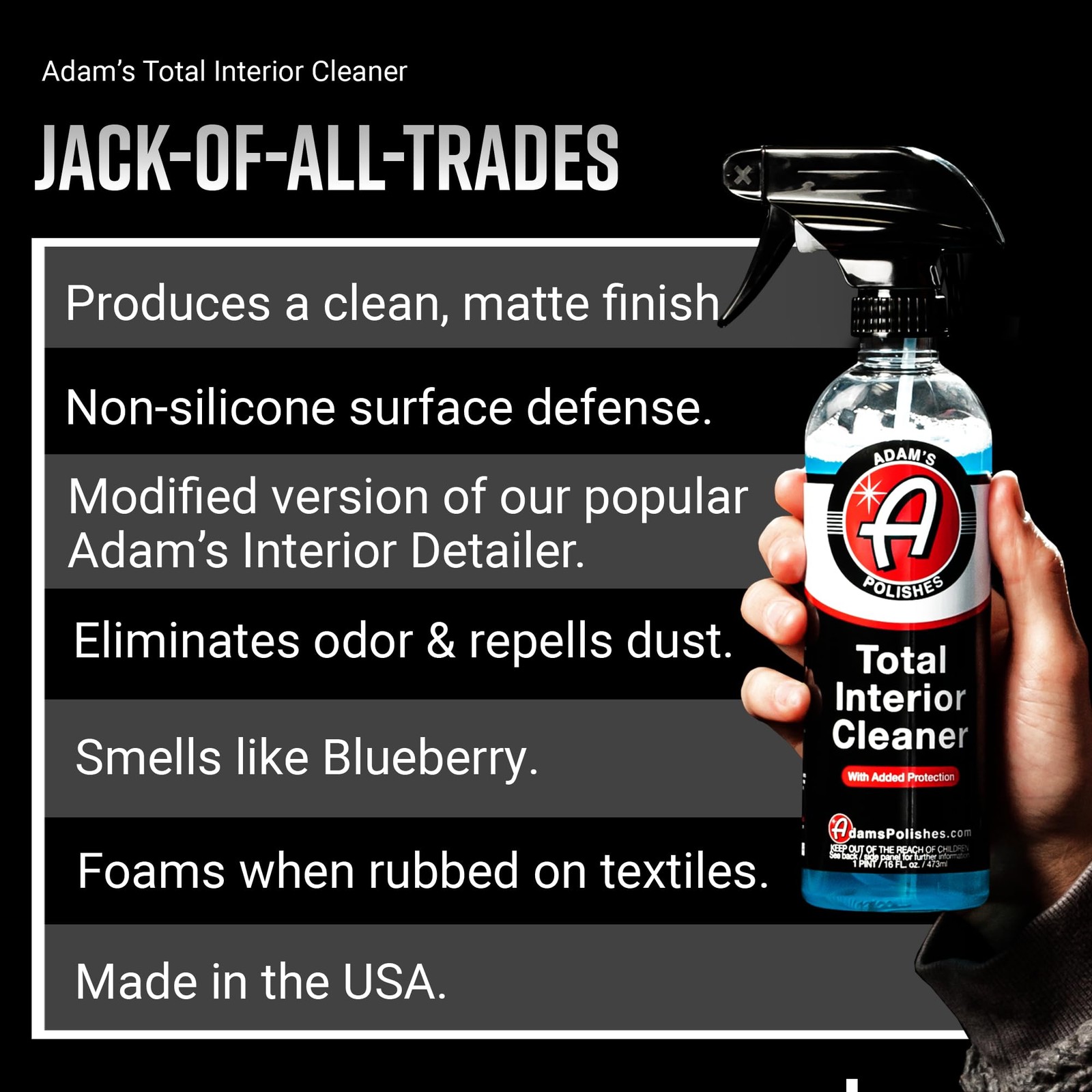 Total Interior Cleaner & Protectant, Quick Detailer & SiO2 Protection, Cerami…
