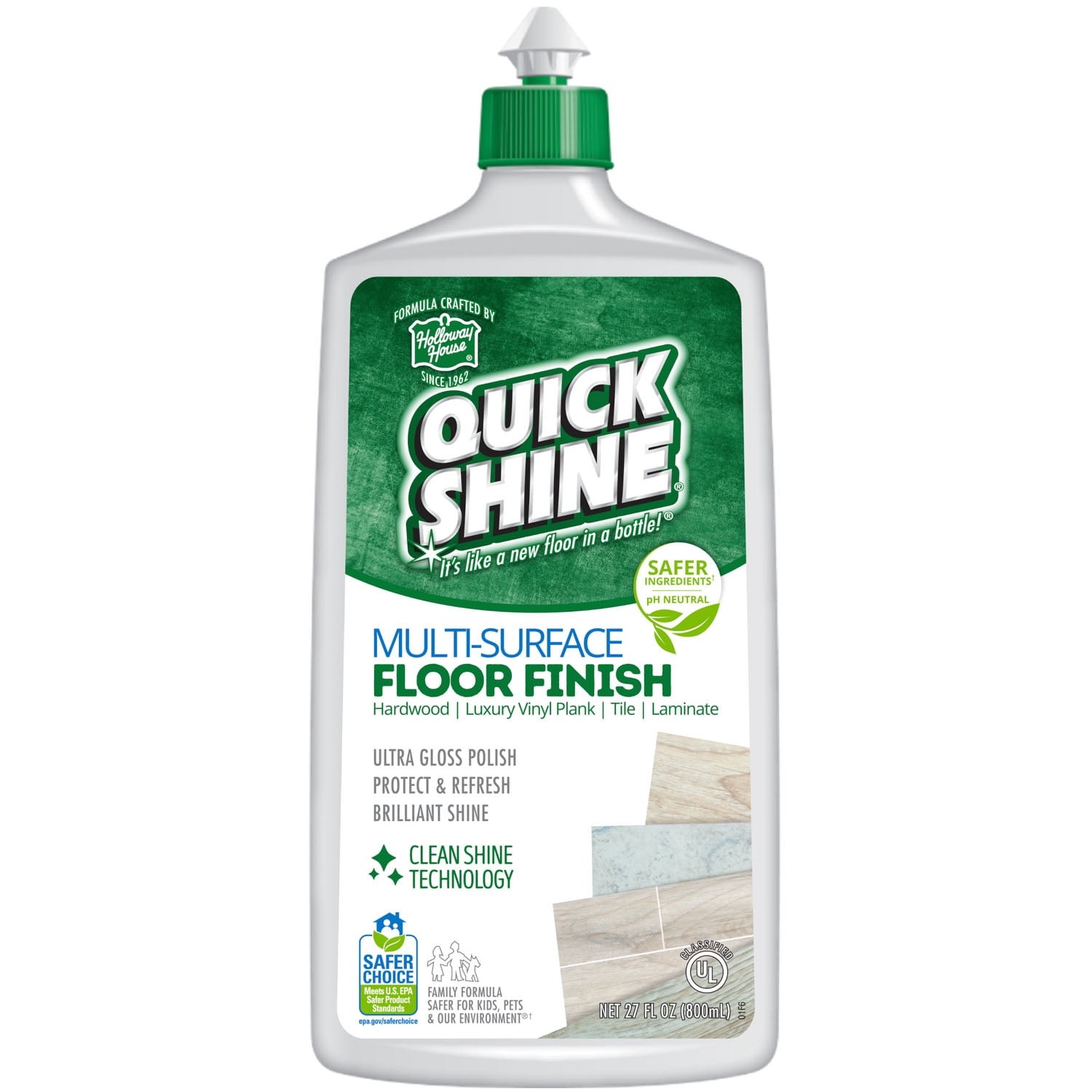 Multi-Surface Floor Finish, PFAS-Free Formula, All Purpose Household, 27 fl oz