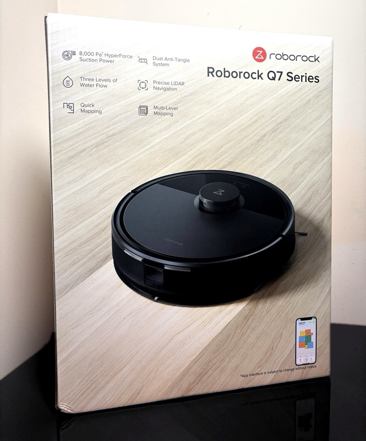 Roborock Q7 Series Robotic Vacuum 8000Pa LiDAR Multi-Level Mapping Black