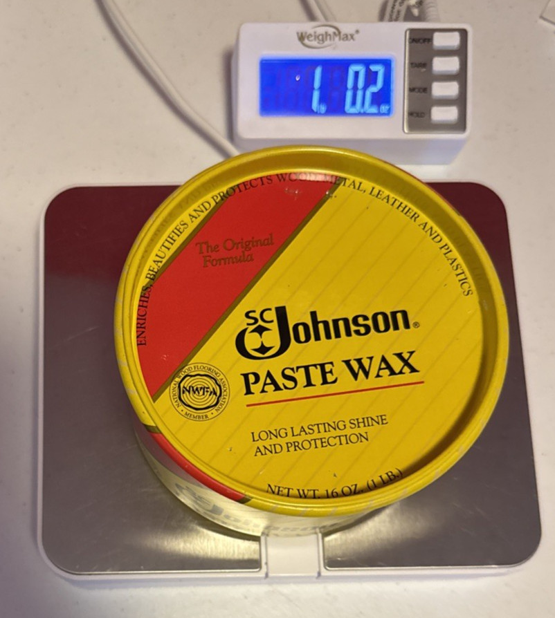 SC Johnson Paste Wax The Original Formula, 16 oz (1 lb) Discontinued 80-85% Full