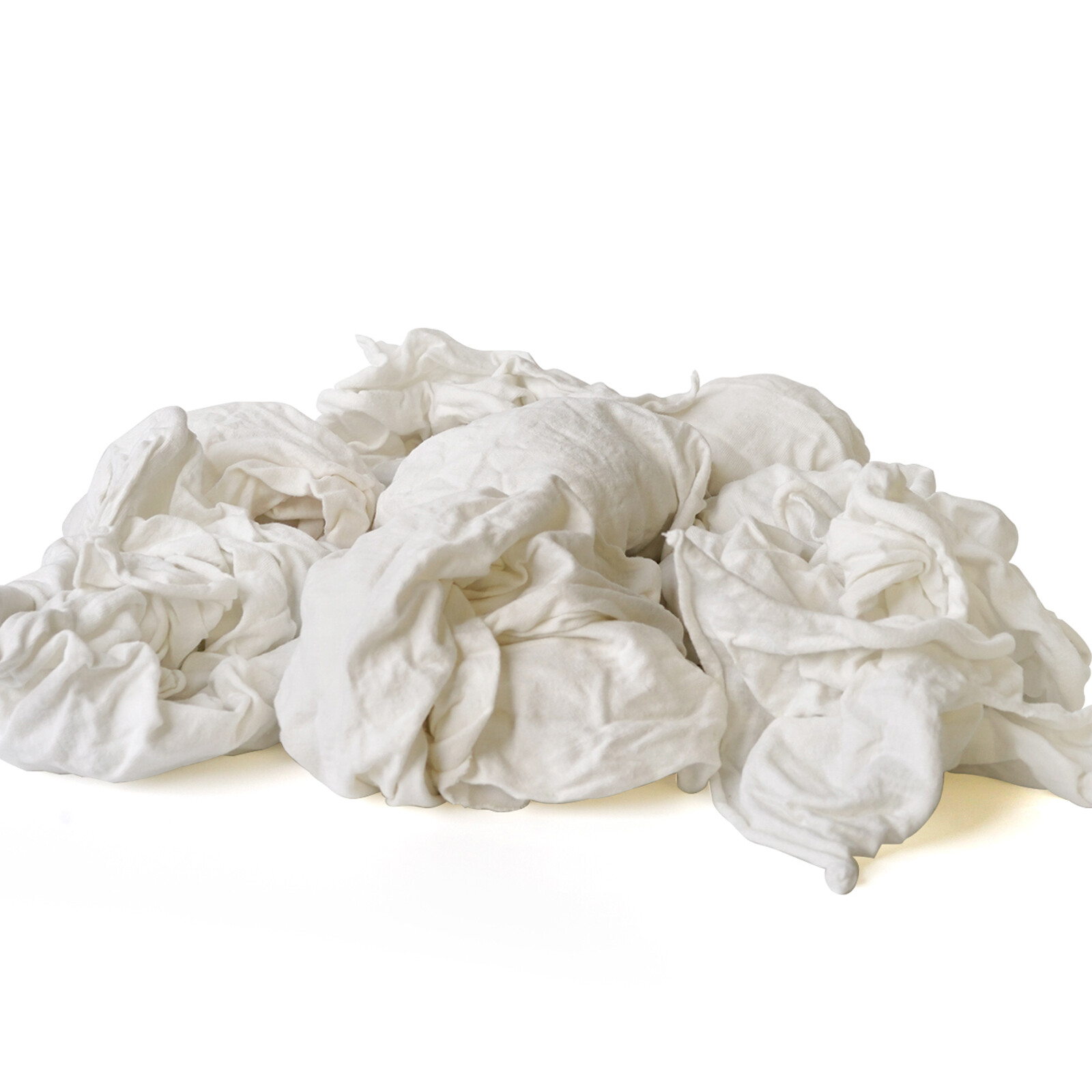 Premium White Knit T-Shirt 100% Cotton Cleaning Rags – MultiPurpose – NEW
