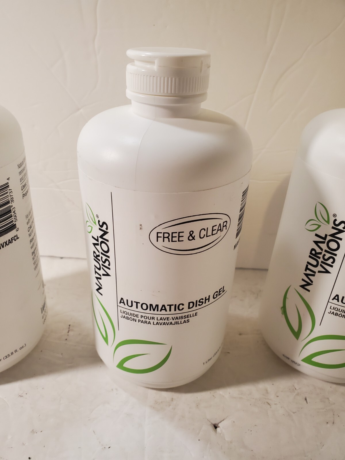 (3) Natural Visions Automatic Dish Gel Super Concentrate Free & Clear 1 Liter