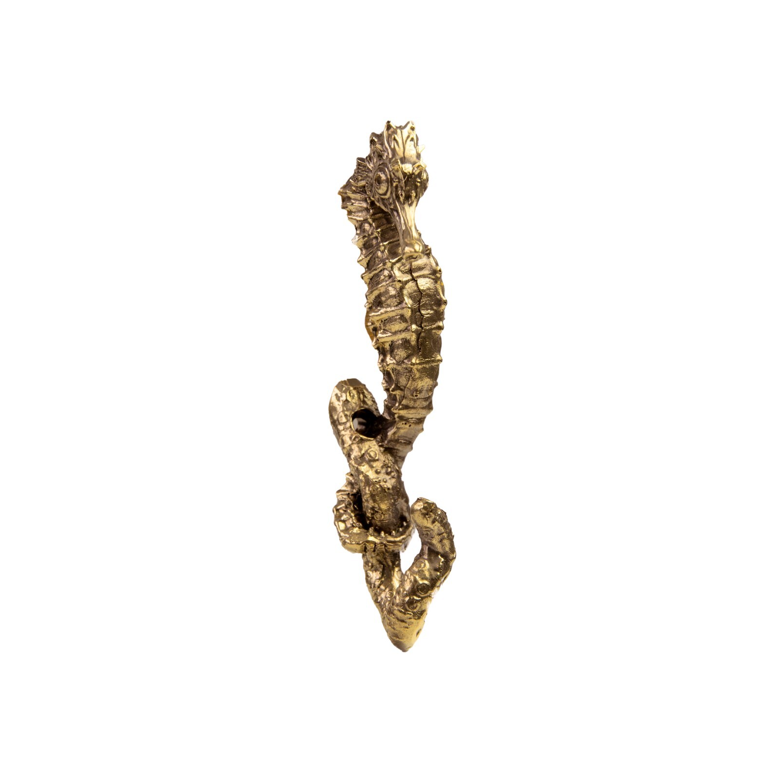 Brass seahorse hook. Strong and durable, perfect for bathroom towels