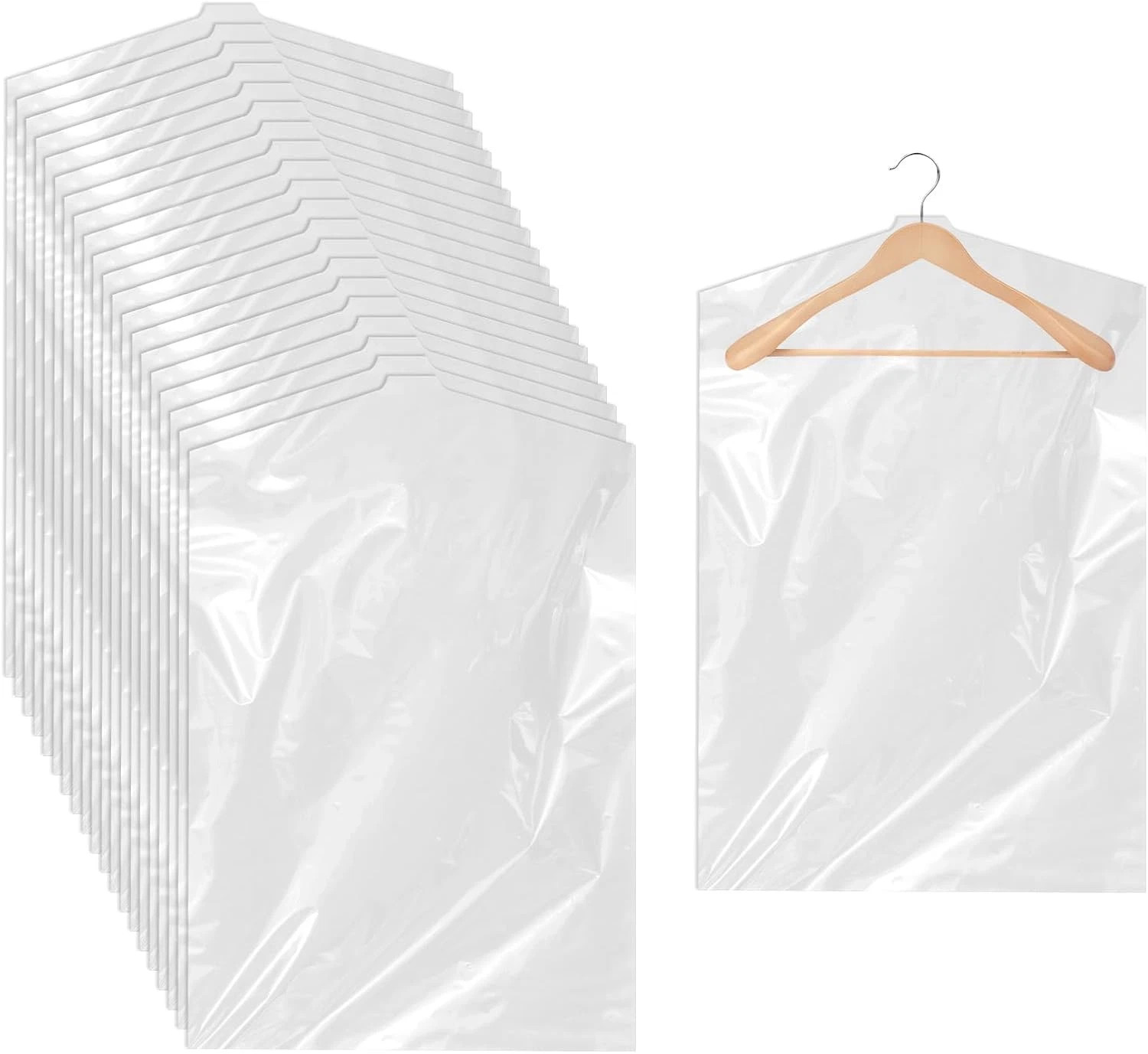 10× Clear Hanging Dust-proof Clothes Bag Suit Dress Coat Garment Storage Cover