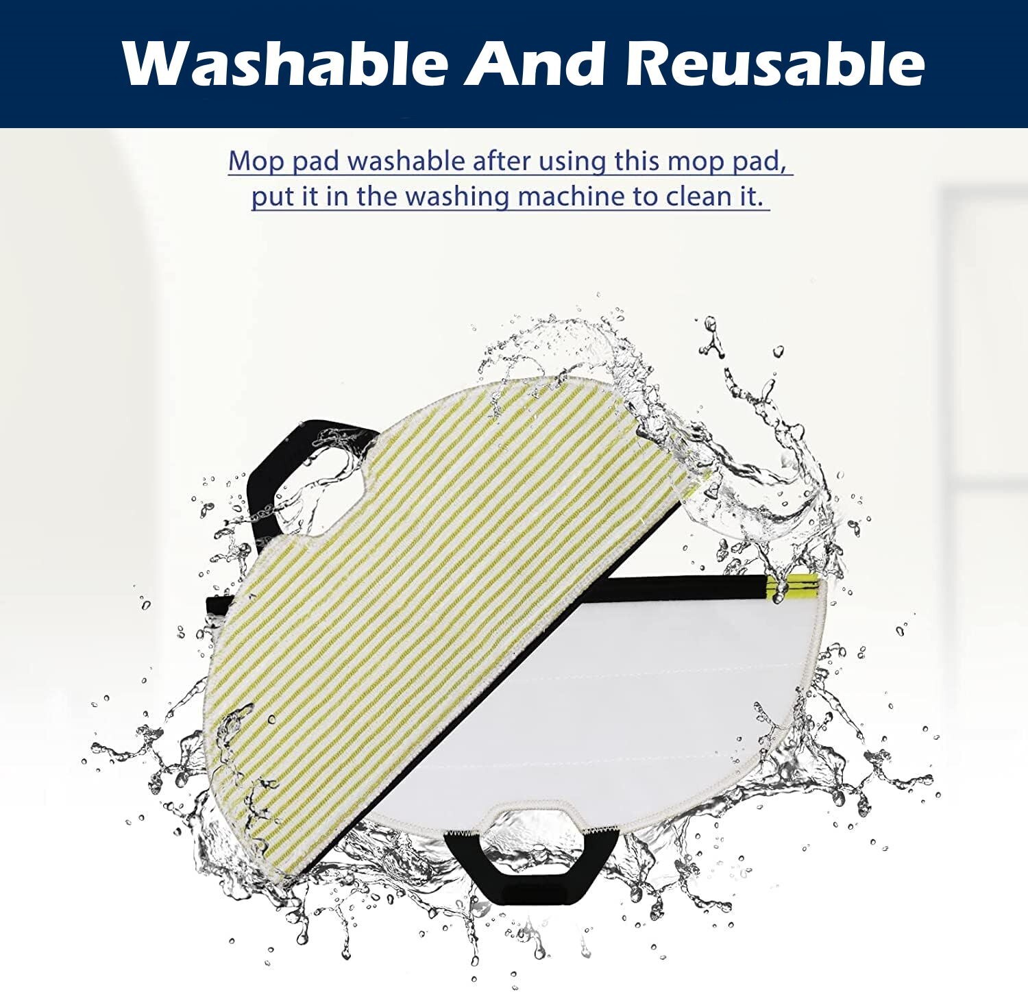 2x Replacement Mopping Mop Pads for Shark AV2610WA RV2400WD RV2402WXUS RV2410WD