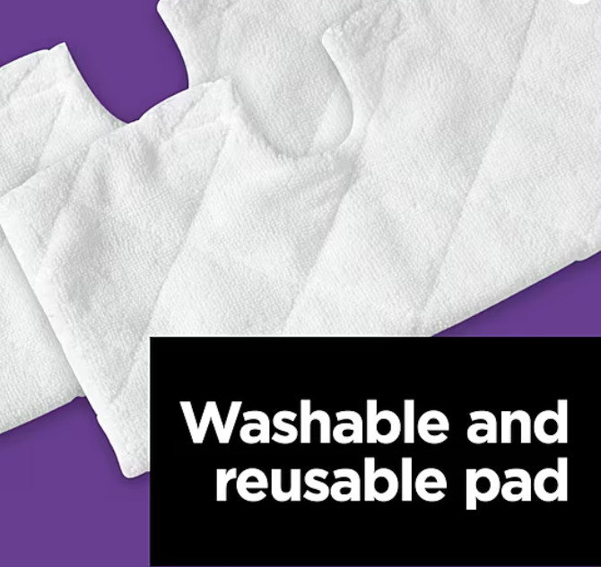 Shark Steam Pocket Mop with Washable Pads for Hard Floors, Lightweight, Purple
