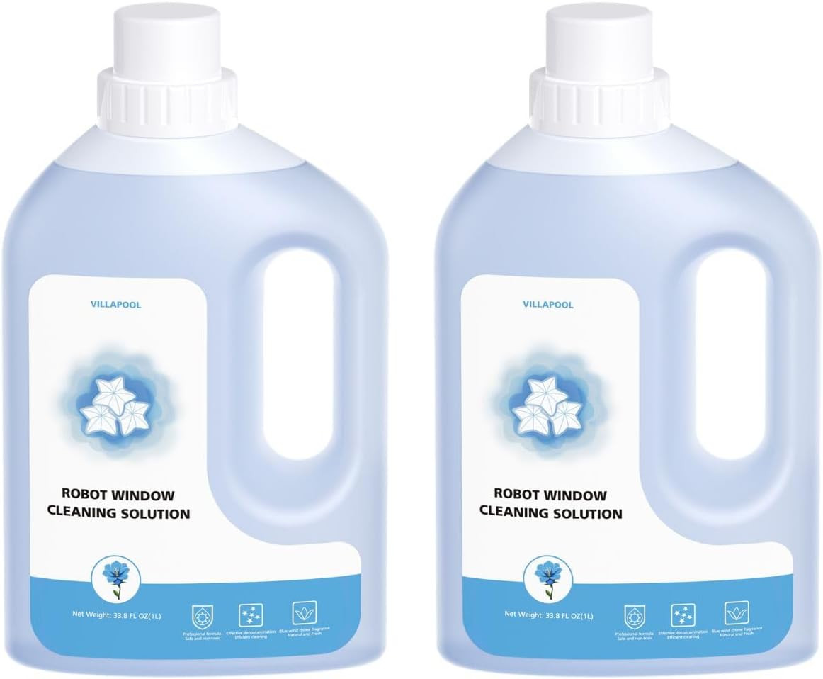 Window Cleaning Solution for ECOVACS WINBOT Cleaning Robot, 2 Pack (2*1L) | Mult