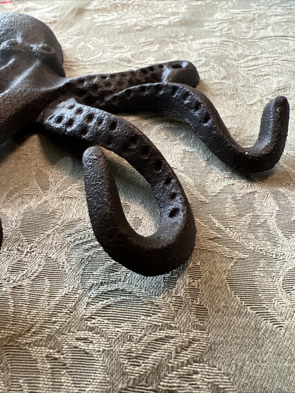 Cast Iron Swimming Octopus Wall Hook Towel Key Holder Bathroom Entry Door Hanger