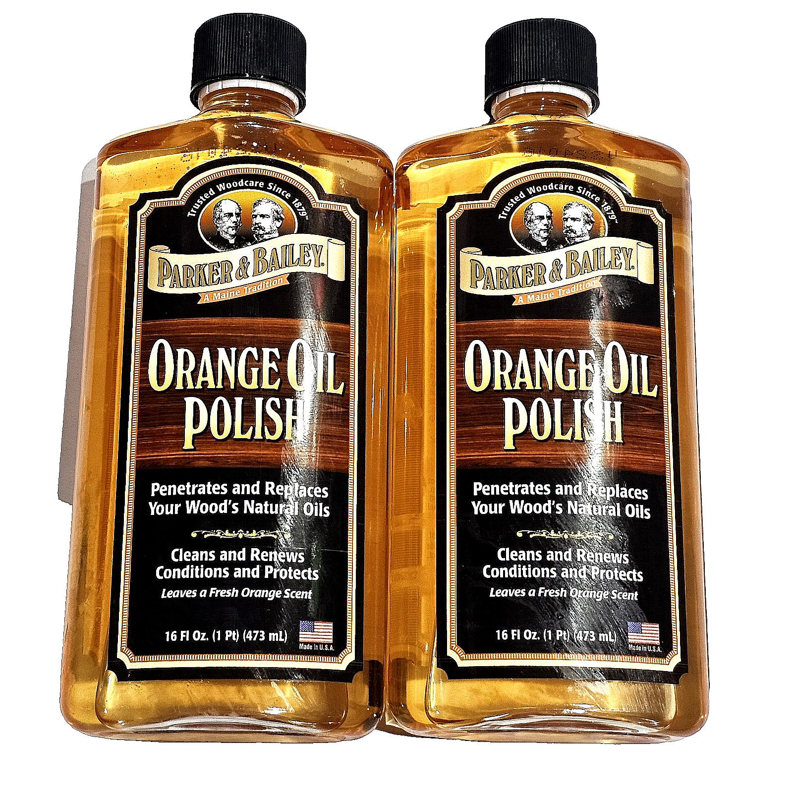 2 Pack Parker & Bailey Orange Oil Polish Replaces Woods Natural Oils 16oz