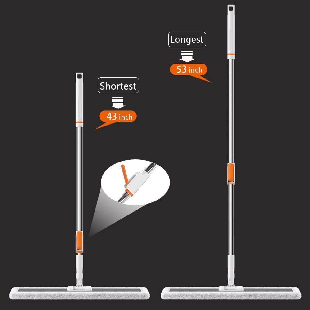 Microfiber Flat Mop 32 in. 360 Spin Mop with Stainless Steel Handle 4 Mop Pads