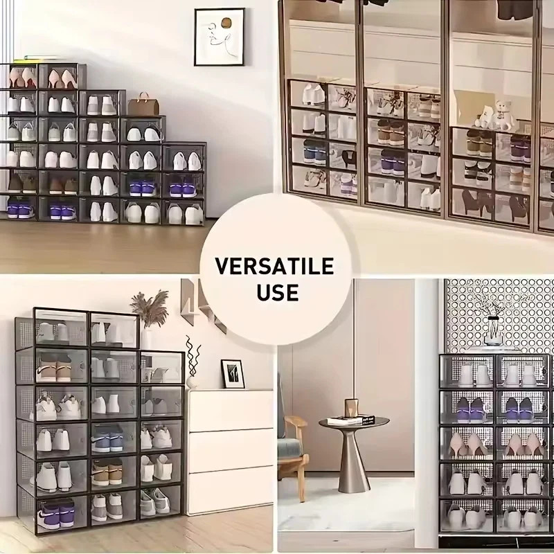 12 Pack Shoes Storage Boxes Closet Organizer NEW